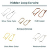 Hidden Loop Ear Wires, 2 Pair - The Argus Collection