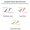 Ice Pick Pinch Bail Earwires, 2 Pair - The Argus Collection
