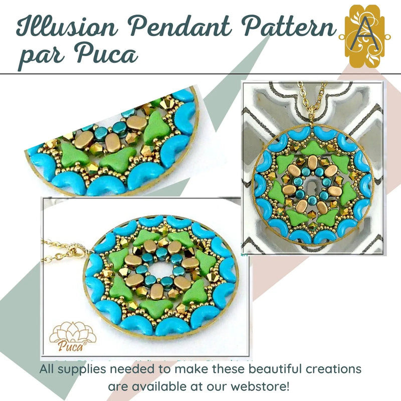 Illusion Pendant Pattern par Puca - The Argus Collection