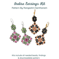 Indira Earrings Bead Kits, 2 Colors