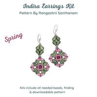 Indira Earrings Bead Kits, 2 Colors