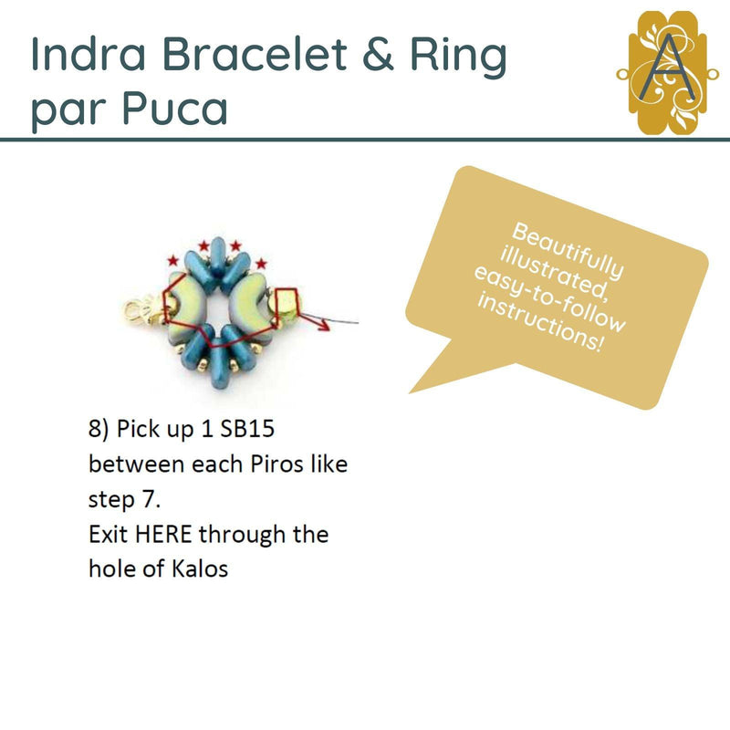 Indra Bracelet & Ring Pattern par Puca - The Argus Collection