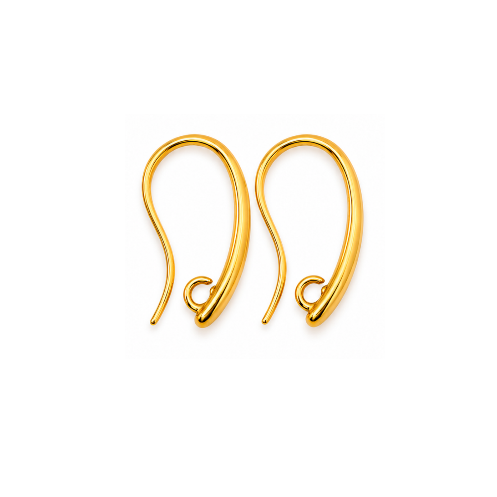 19mm Inside Loop Ear Wires in Gold finish with 2mm attachment loop.