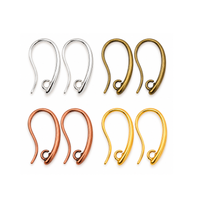 Inside Loop Ear Wires in Silver, Antique Brass, Antique Copper and Gold finishes, 19mm, shown as pairs.