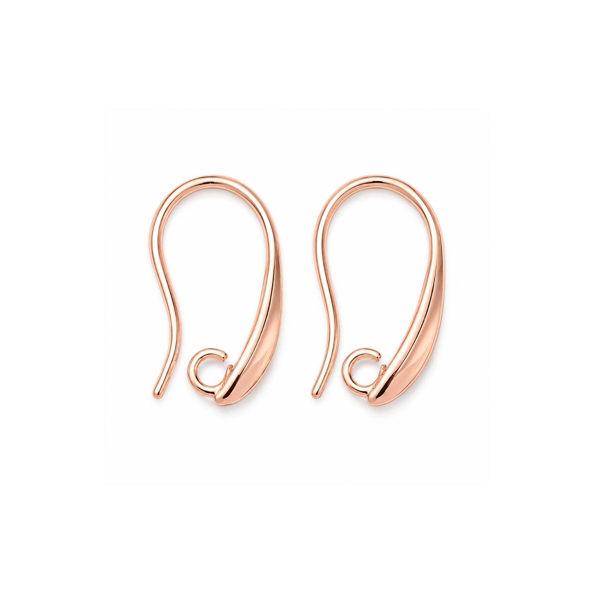 Inside Loop Ear Wires, 19mm, 2 Pairs, 4 Finishes