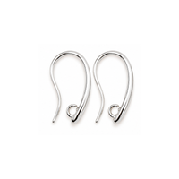19mm Inside Loop Ear Wires in Silver finish with 2mm attachment loop.