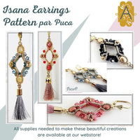 Isana Earring Pattern par Puca - The Argus Collection