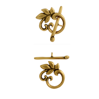 Bronze Line, Ivy Toggle Clasp, 15mm - Bronze Line, Ivy Toggle Clasp, 15mm - Antique Brass , The Argus Collection