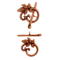 Bronze Line, Ivy Toggle Clasp, 15mm - Bronze Line, Ivy Toggle Clasp, 15mm - Antique Copper , The Argus Collection