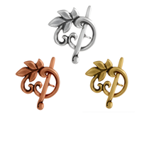 Bronze Line, Ivy Toggle Clasp, 15mm - Bronze Line, Ivy Toggle Clasp, 15mm - Antique Silver , The Argus Collection
