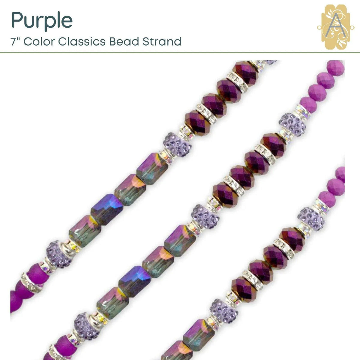 Color Classics, 7" Bead Strands, by Jesse James Beads, 11 Colors - The Argus Collection