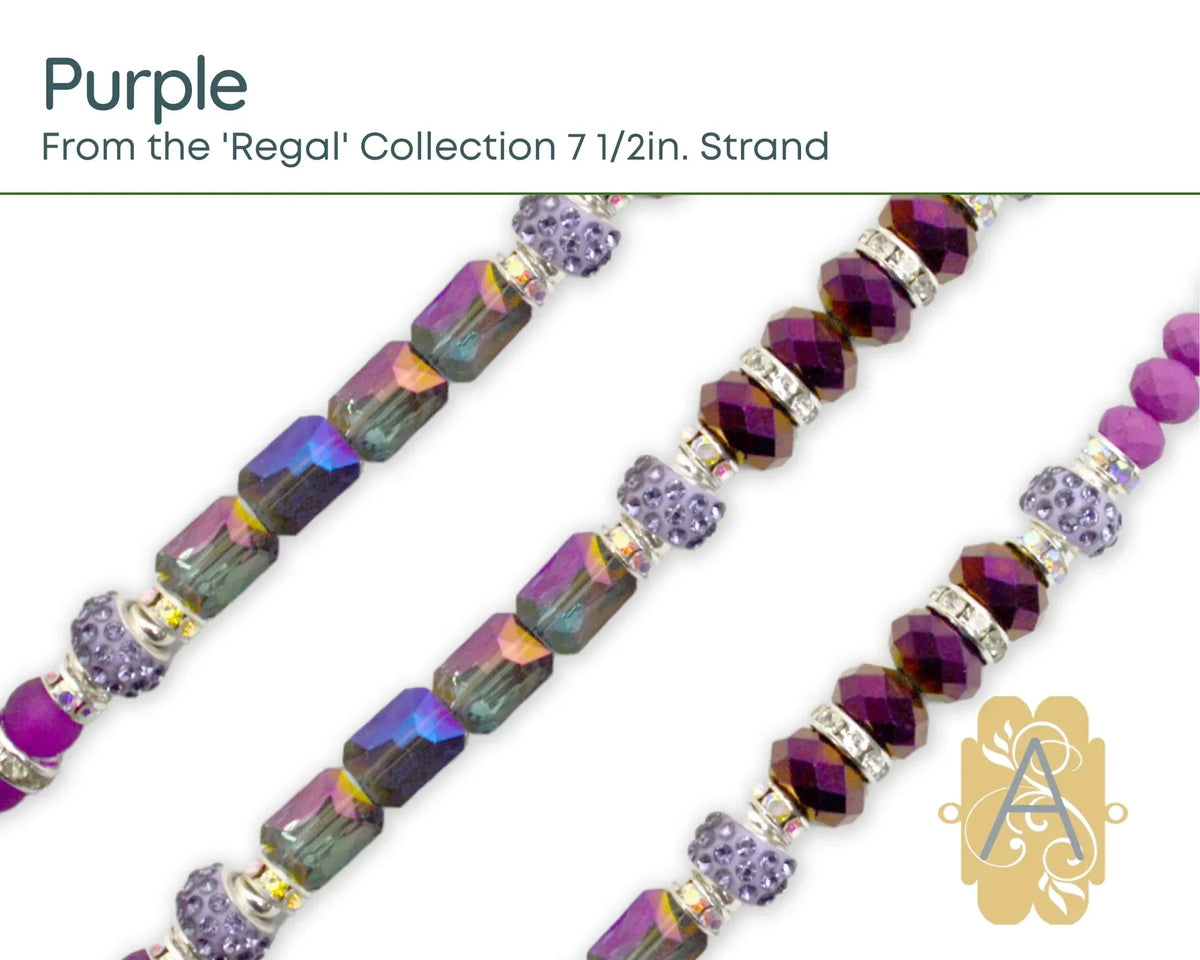 'Regal' Collection, 7 1/2in. Color Classic Bead Strands by Jesse James Beads - The Argus Collection