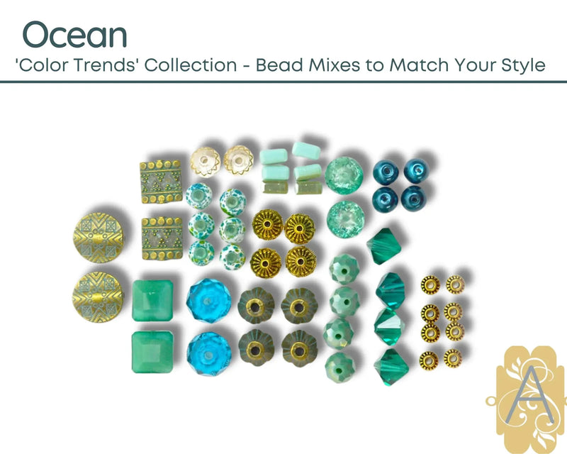 Color Trends Collection, Mix in Ocean by Jesse James Beads - The Argus Collection