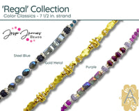 'Regal' Collection, 7 1/2in. Color Classic Bead Strands by Jesse James Beads - The Argus Collection