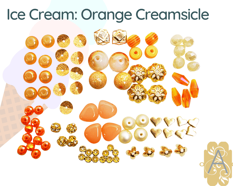 Mini Mix Beads, Ice Cream Collection by Jesse James Beads. You're Goin' Love to Orange Creamsicle! - The Argus Collection