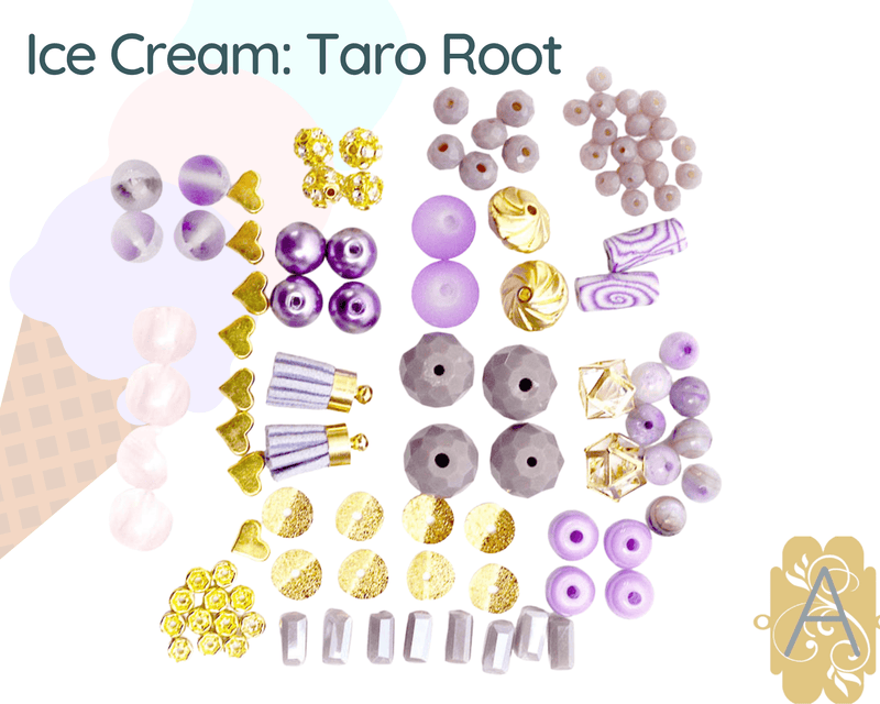 Mini Mix Beads, Ice Cream Collection by Jesse James Beads. You're Goin' to LOVE Taro Root! - The Argus Collection