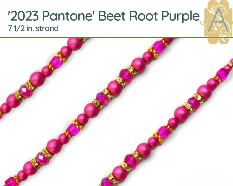 Pantone 2023 Pearl Strands, 7 1/2in. by Jesse James Beads - The Argus Collection