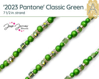 Pearl Bead Strand by Jesse James Beads 7 1/2in in Luscious Greens - The Argus Collection