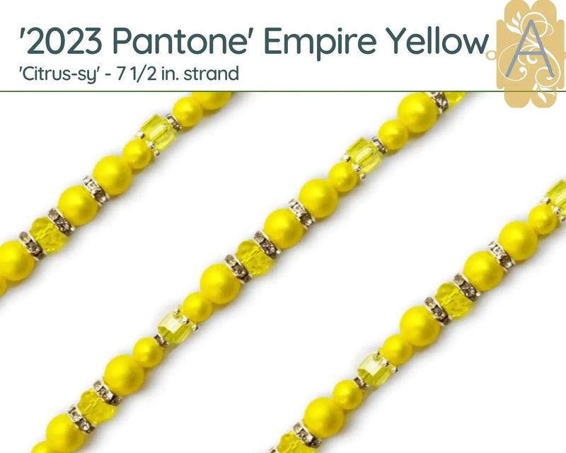 Pantone 2023 Pearl Strands, 'Citrus-sy Collection', 7 1/2in. by Jesse James Beads - The Argus Collection