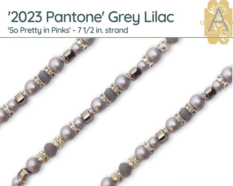 'So Pretty in Pink' Pantone 2023 Pearl Strands, 7 1/2in. Bead Strands by Jesse James Beads - The Argus Collection