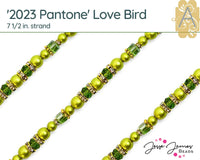 Pearl Bead Strand by Jesse James Beads 7 1/2in in Luscious Greens - The Argus Collection