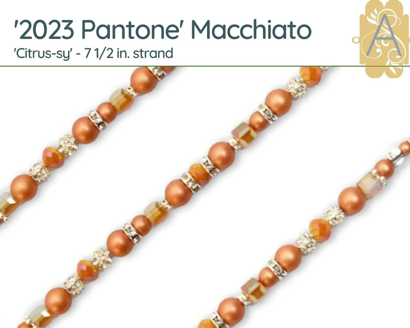 Pantone 2023 Pearl Strands, 'Citrus-sy Collection', 7 1/2in. by Jesse James Beads - The Argus Collection