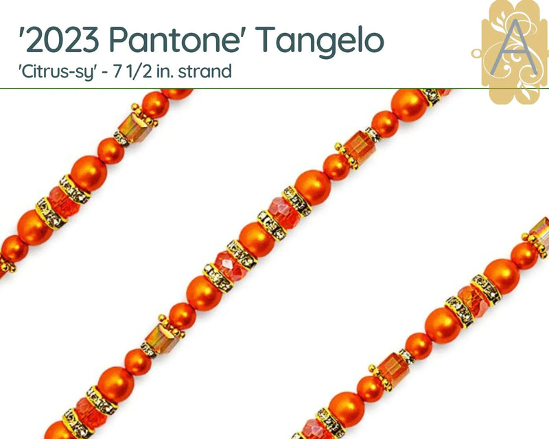 Pantone 2023 Pearl Strands, 'Citrus-sy Collection', 7 1/2in. by Jesse James Beads - The Argus Collection