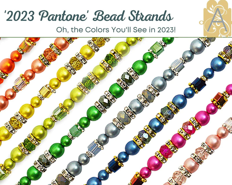 Pearl Bead Strand by Jesse James Beads 7 1/2in in Luscious Greens - The Argus Collection