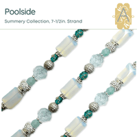 Aqua and crystal 7 1/2 bead string by Jesse James Beads