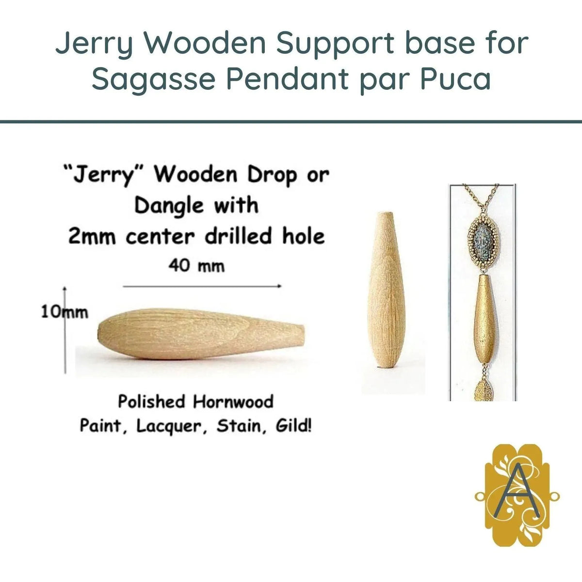 Jerry, Wooden Support Base par Puca - The Argus Collection