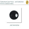 Cabochons par Puca, 18mm, Jet Collection, 11 Finishes - The Argus Collection