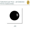 Cabochons par Puca, 18mm, Jet Collection, 11 Finishes - The Argus Collection