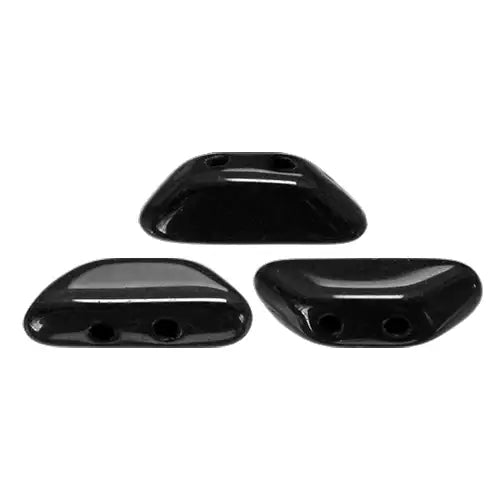 Tinos Beads par Puca, Crystal & Jet, 5g & 20g. - The Argus Collection