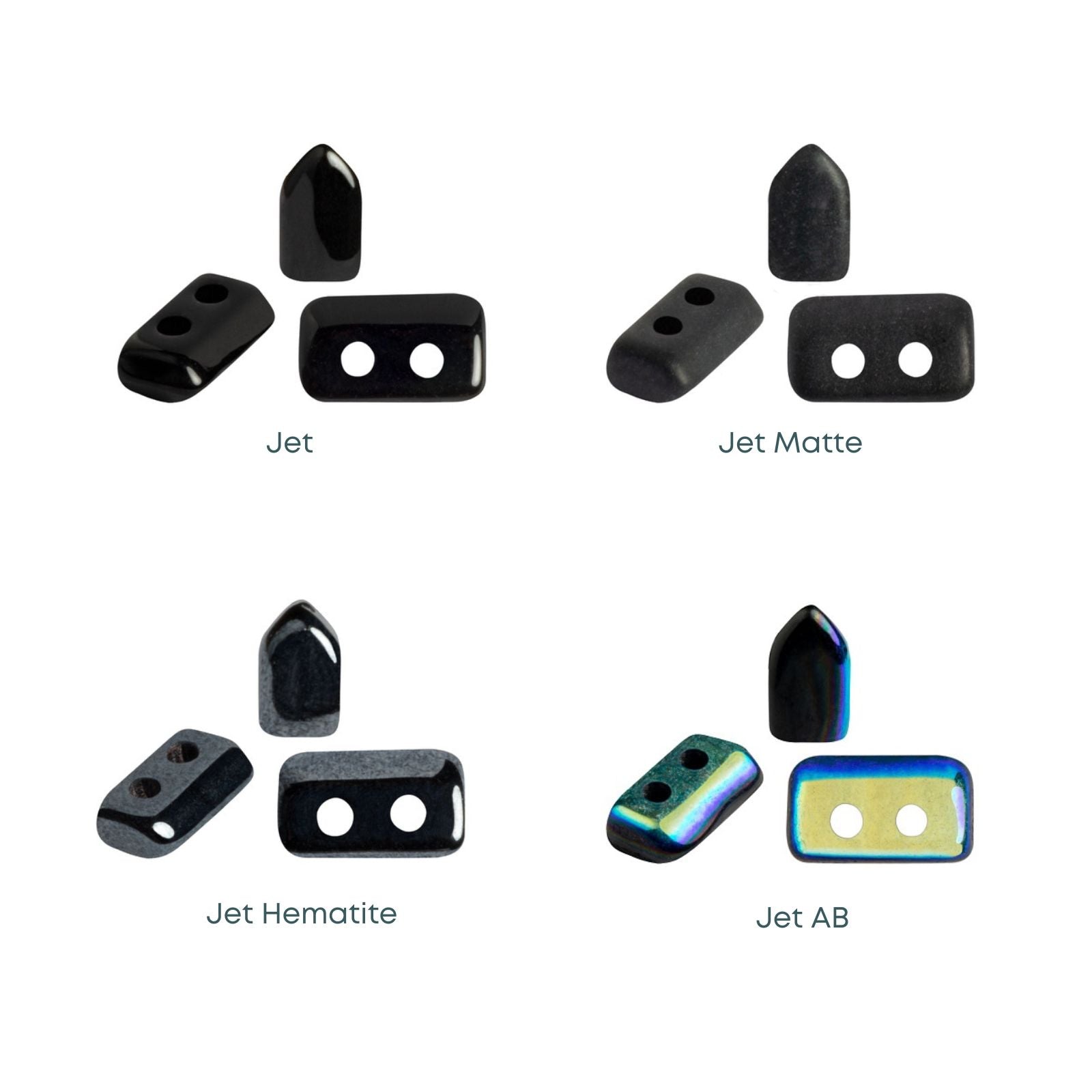 Piros Beads par Puca, Jet Collection, 5g & 20g