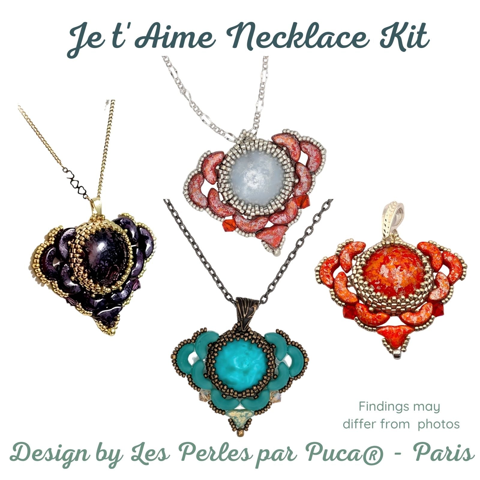 Je t'Aime  par Puca® Necklace Kits