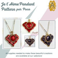 Je t'Aime Pendant Pattern par Puca - The Argus Collection