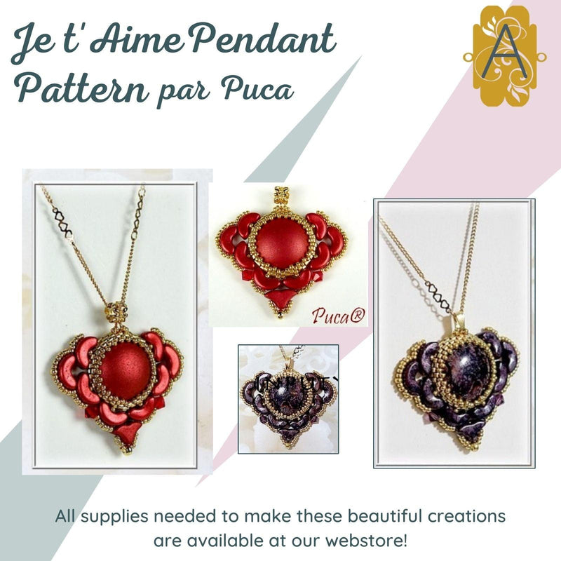 Je t'Aime Pendant Pattern par Puca - The Argus Collection