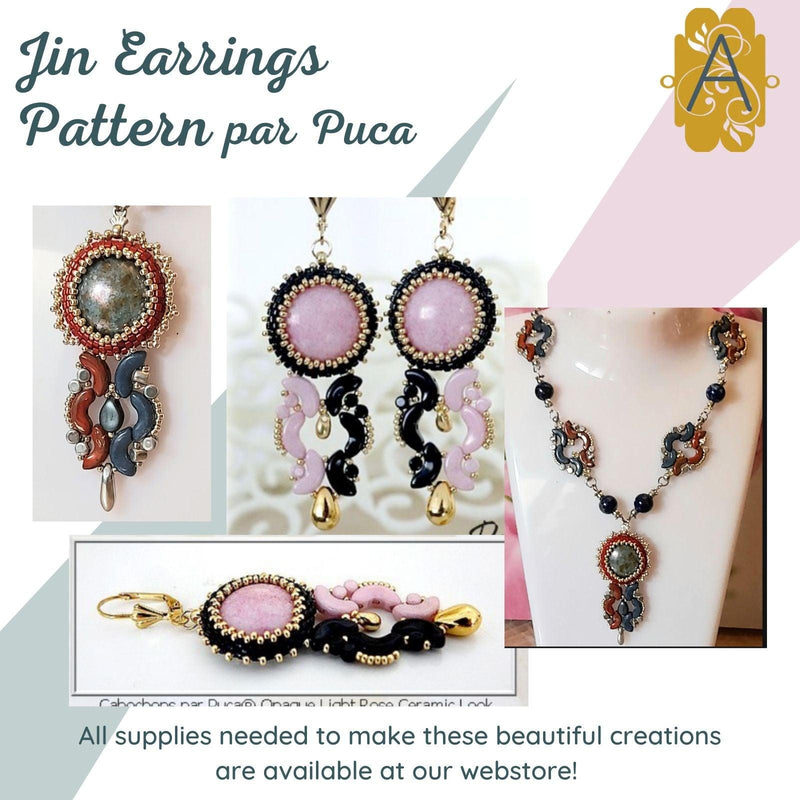 Jin Earrings Pattern par Puca - The Argus Collection