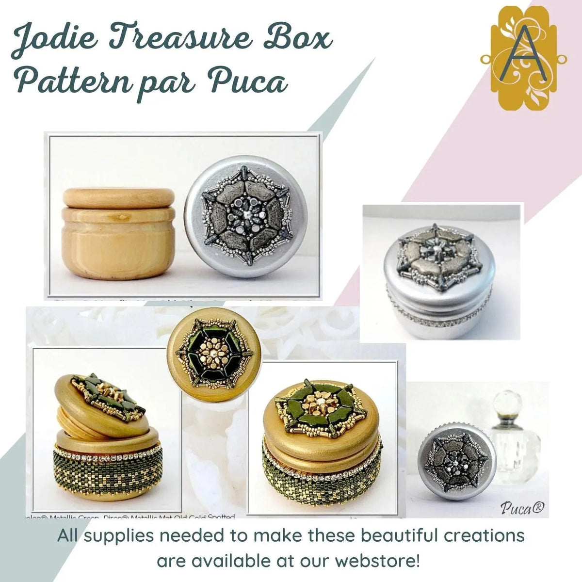 Jodie Wooden Support Base Box par Puca - The Argus Collection