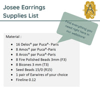 Josee Earrings Pattern par Puca - Josee Earrings Pattern par Puca - Default Title , The Argus Collection