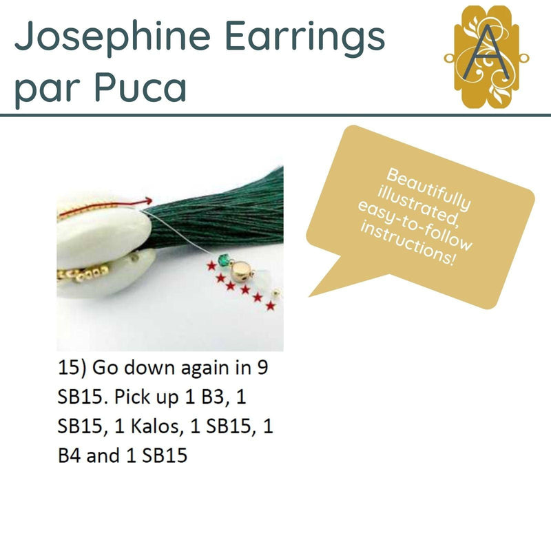 Josephine Earrings Pattern par Puca - The Argus Collection