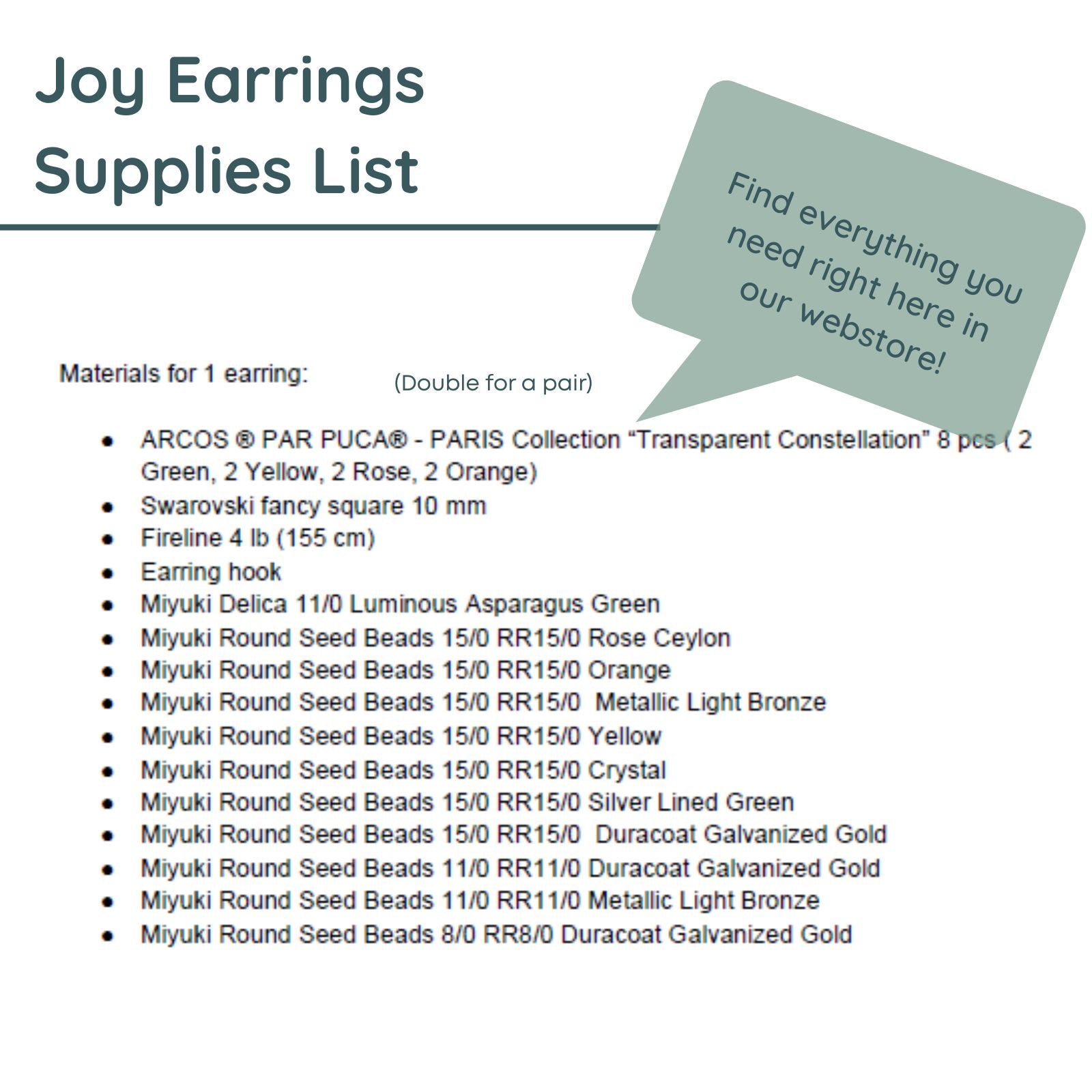 Joy Earrings Pattern by Angel Accessories