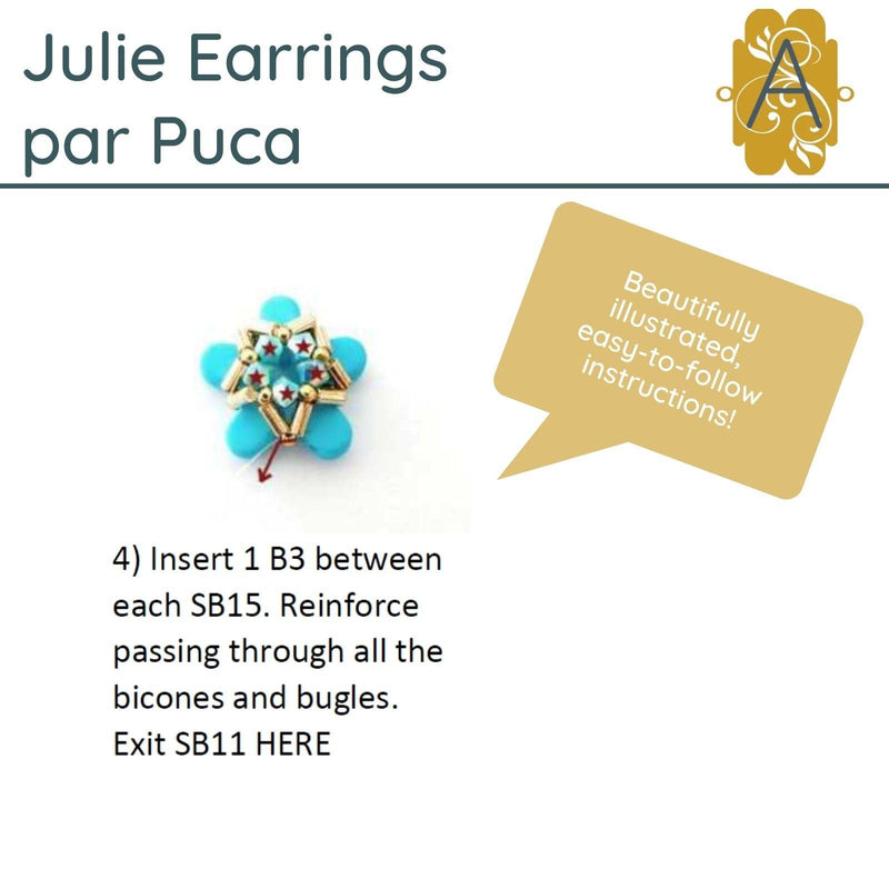 Julie Earrings Pattern par Puca - The Argus Collection