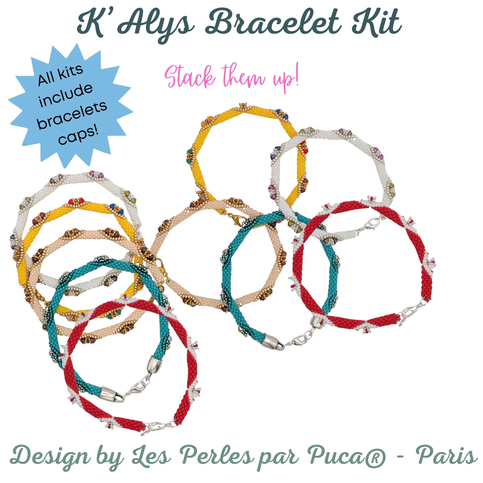 K'Alys Bracelet Bead Kits, 5 Colors - The Argus Collection
