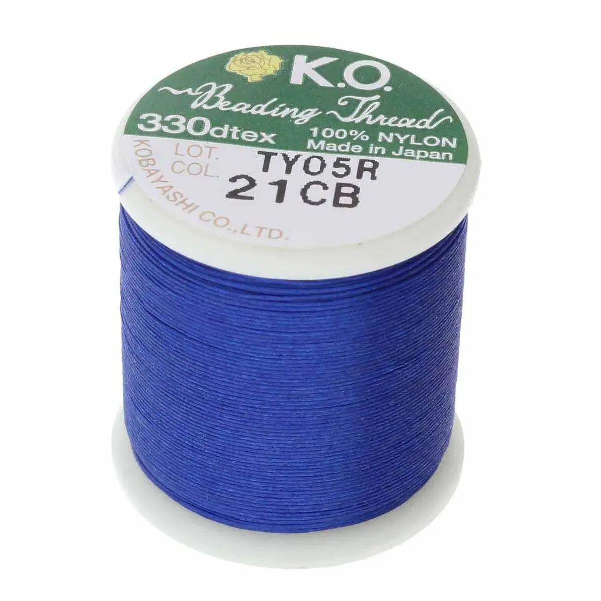 KO Beading Thread, 55 Yards, Clear Blue - The Argus Collection