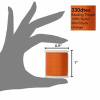 KO Beading Thread, 55 Yards, Orange - The Argus Collection