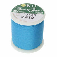 KO Beading Thread, 55 Yards, Turquoise Blue - The Argus Collection