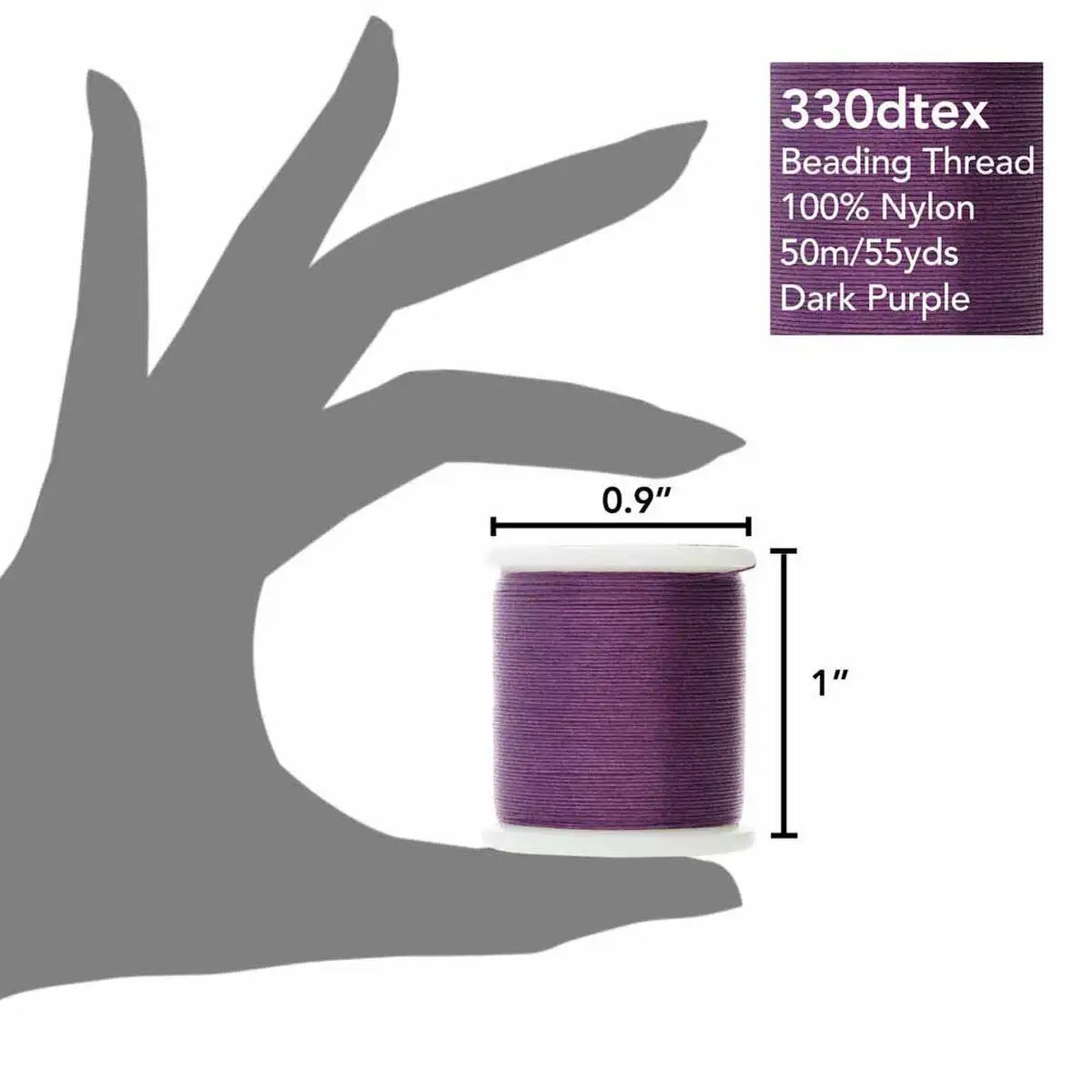 KO Beading Thread, 55 Yards, Purple - The Argus Collection