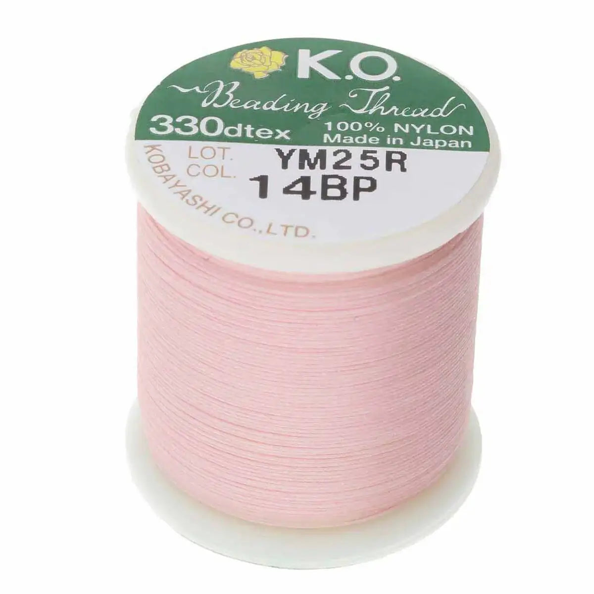 KO Beading Thread, 55 Yards, Baby Pink - The Argus Collection