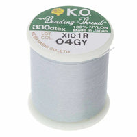 KO Beading Thread, 55 Yards, Light Grey - The Argus Collection